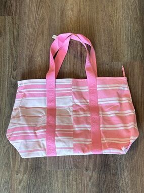 NWT Victoria’s Secret Heritage Stripe Canvas Tote Bag 15x21